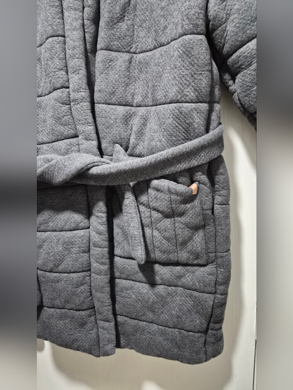 Lunya Restore Double Faced House Coat W/ Belt In Grey Size XS/S - Picture 5 of 11